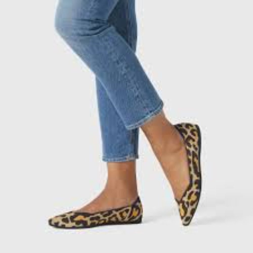 Rothy's The Point Leopard Flats Woman Shoes Size 10 - Picture 2 of 11